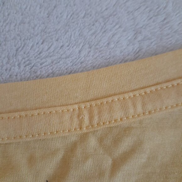 Joie Women's Size Medium Butter Yellow Cotton Modal Blend Scoop Neck T-Shirt - Picture 8 of 8